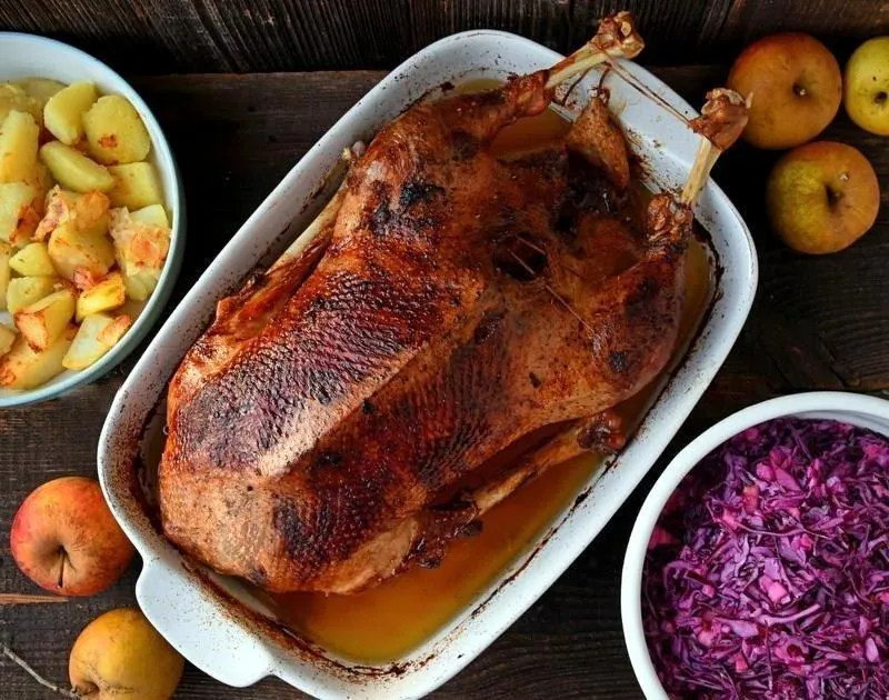 Pieczenie gęsi w kawałkach