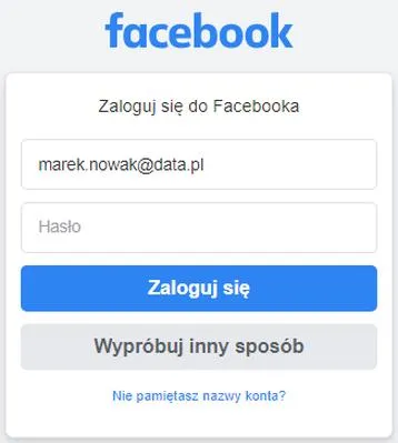 Resetowanie hasła do Facebooka