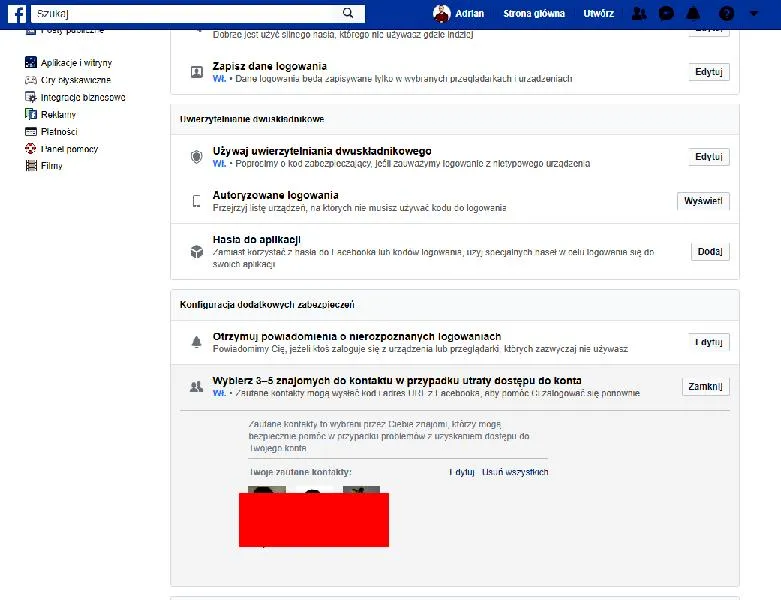 Zhakowane konto na Facebooku